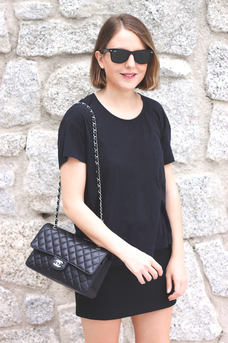Trini Chanel flap black outfit