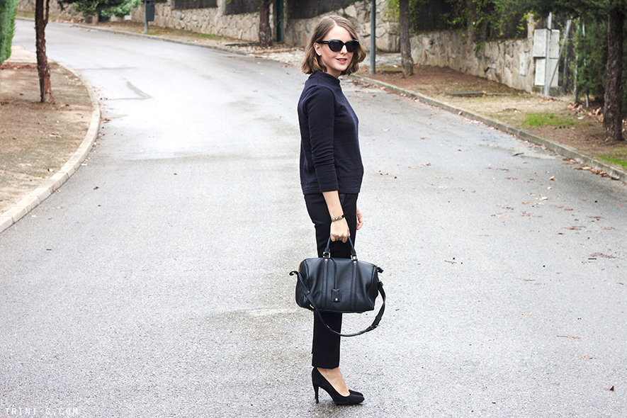 Trini blog | Navy and black fall  outfit
