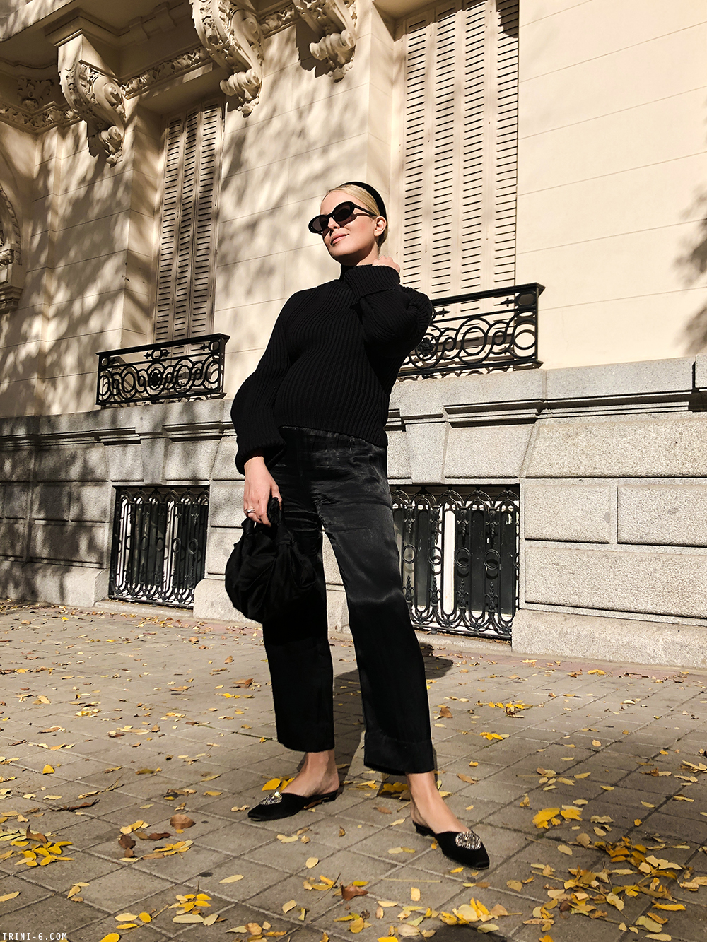 Trini | Jacquemus sweater Reformation trousers