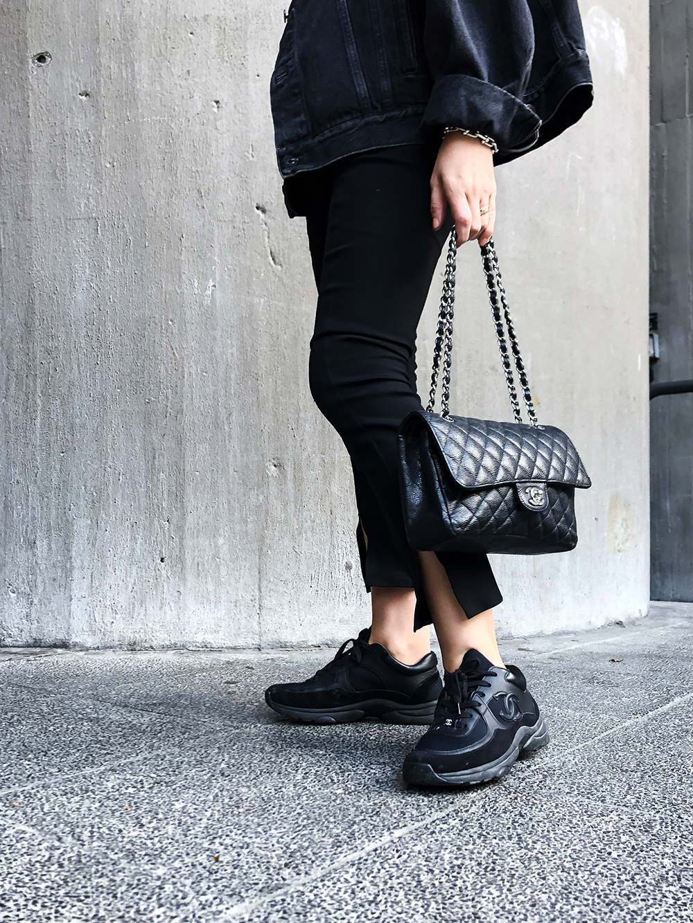 chanel sneakers outfit