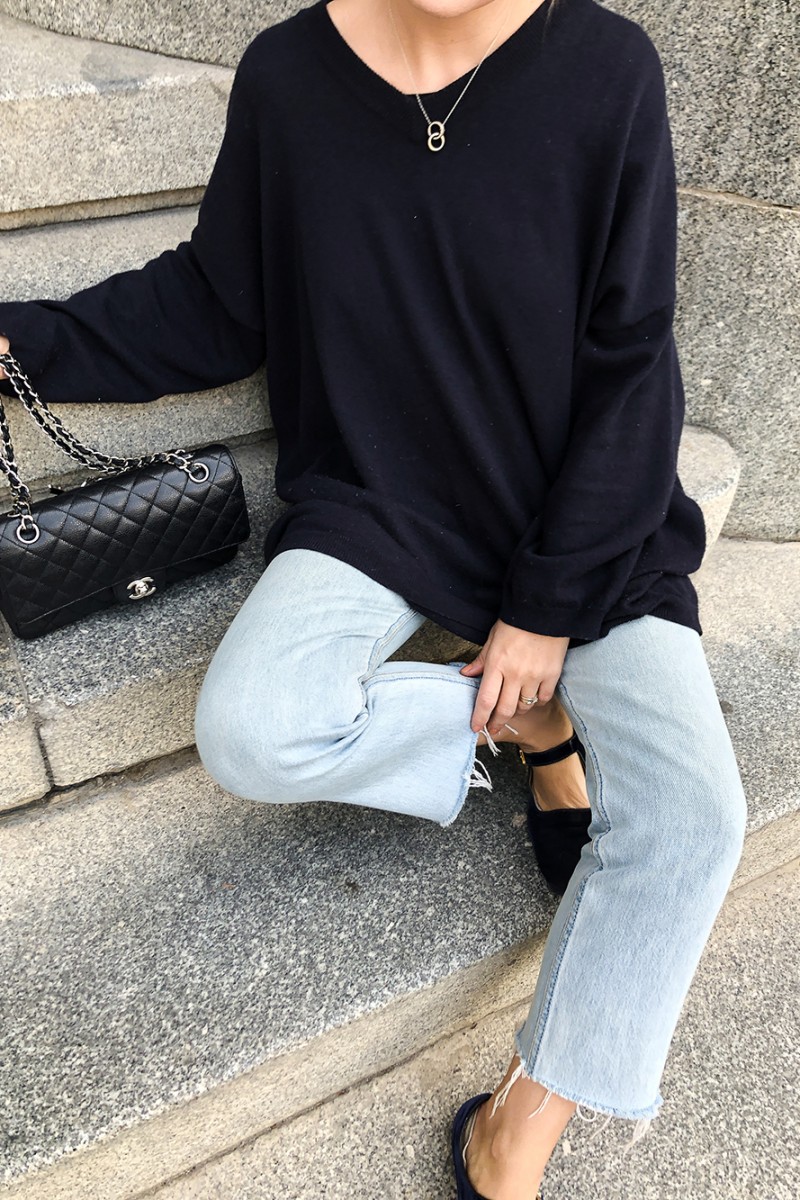 Trini | Loewe sweater Levi's jeans