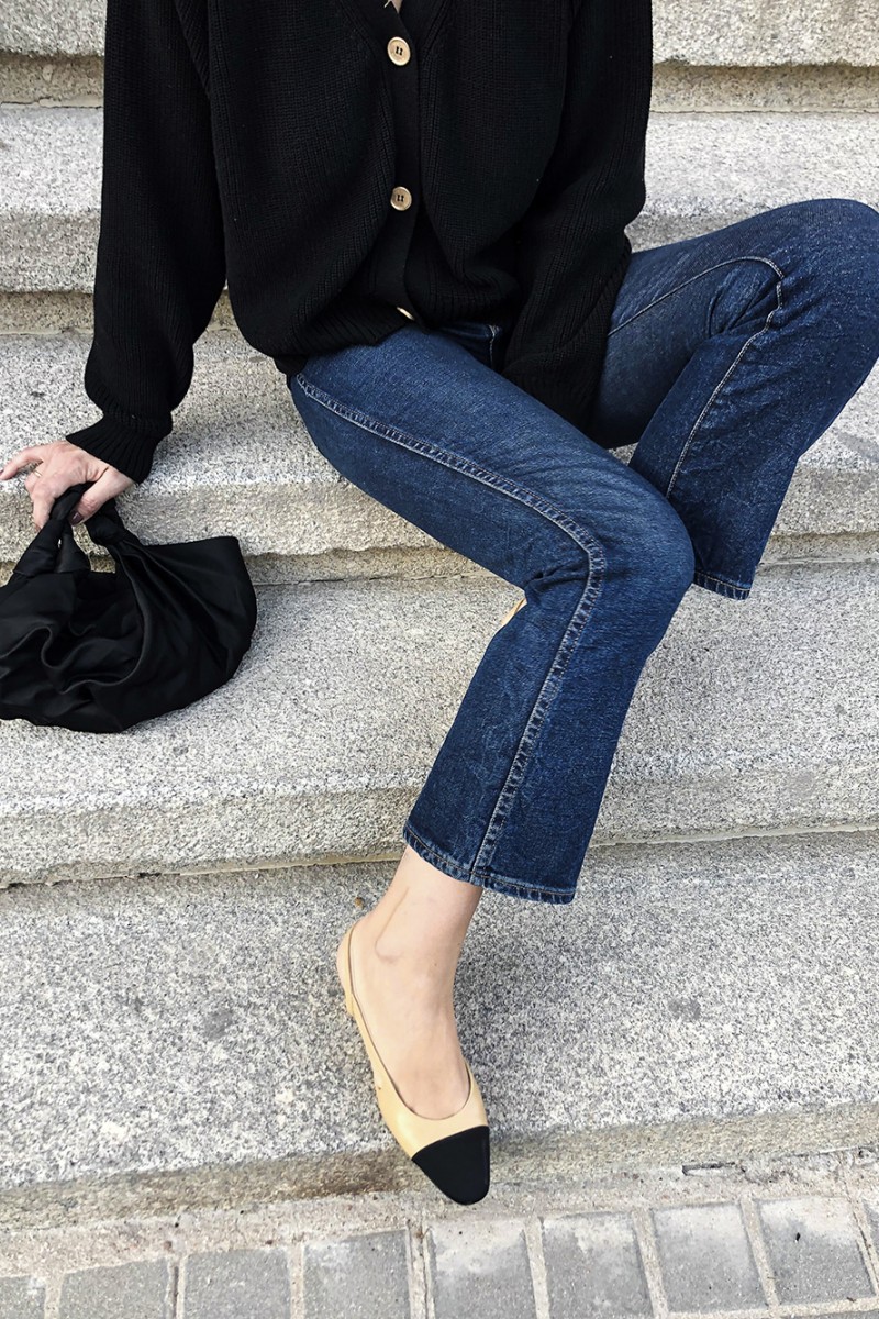 Trini | Khaite jeans Saint and Sofia cardigan